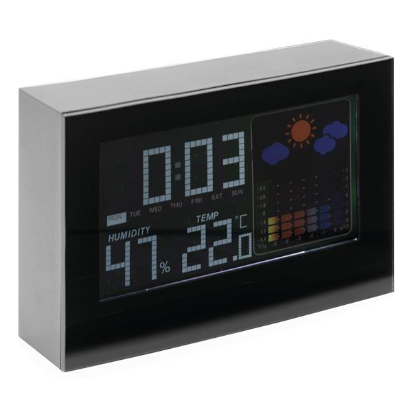 COLOUR - Elegancki zegar na biurko - czarny