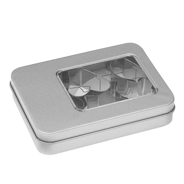 COOKIE BOX - Zestaw foremek do pieczenia - srebrny