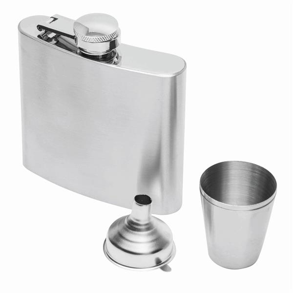 COWBOY - Zestaw z piersiówką - srebrny