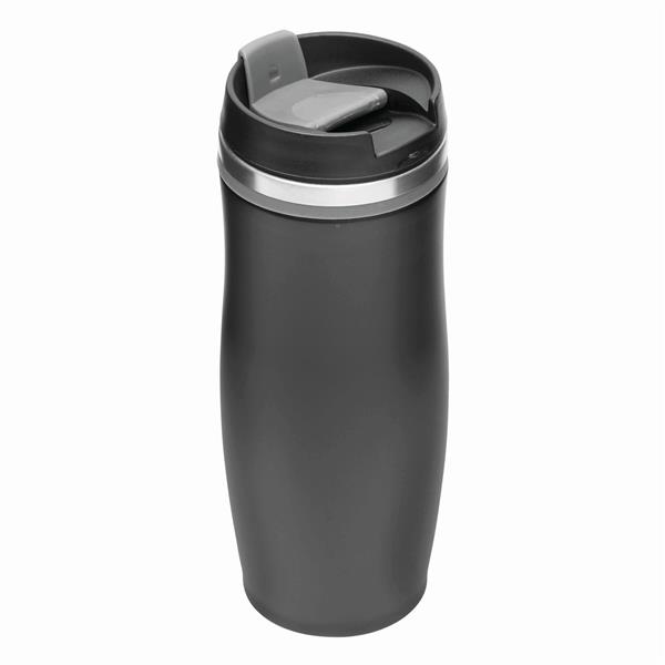DARK CREMA - Kubek termiczny o podwójnych ściankach - czarny, szary