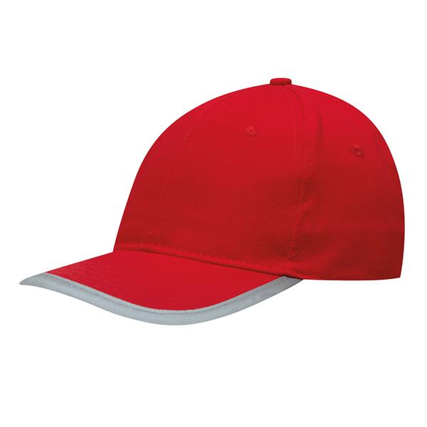 DETECTION - 6-panelowa czapka - czerwony