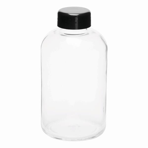 DRINK HEALTHY - Szklana butelka do picia - czarny, transparentny