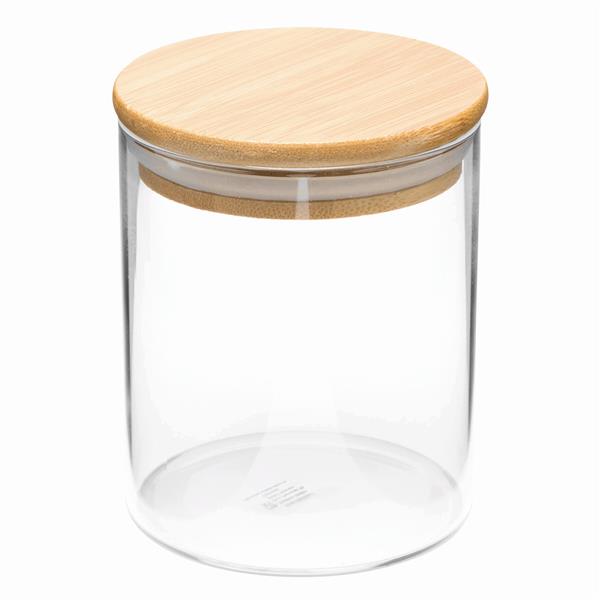 ECO STORAGE S - Szklany słoik, pojemność ok. 450 ml - brązowy, transparentny
