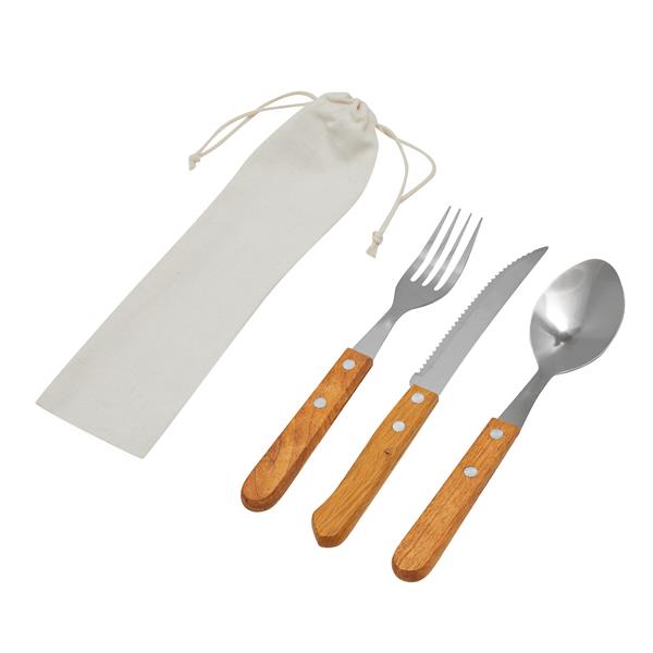 ECO TRIP - Zestaw sztućców - brązowy, srebrny