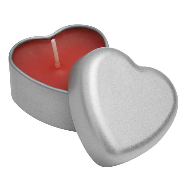 GOOD SPIRITS - Świeczka o zapachu wanilii - czerwony, srebrny