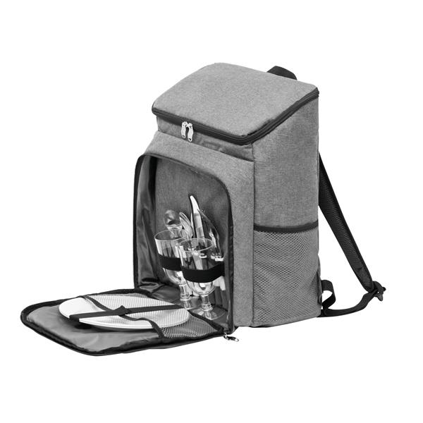 LEISURE DAY - Plecak piknikowy dla 2 osób - czarny, szary