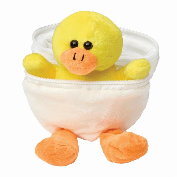 LENI - Pluszowa kaczka - biały, pomarańczowy, żółty