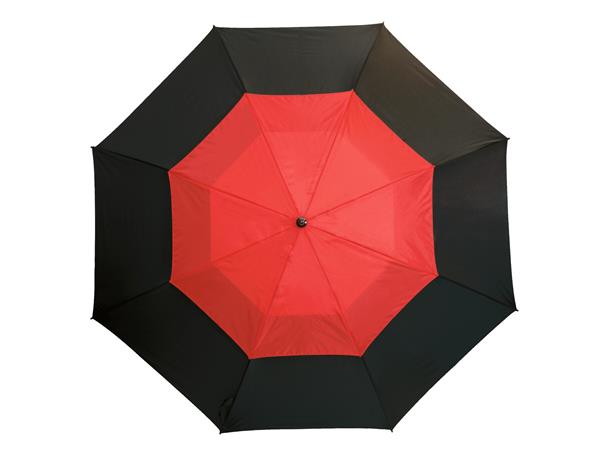 MONSUN - Parasol typu golf - czarny, czerwony