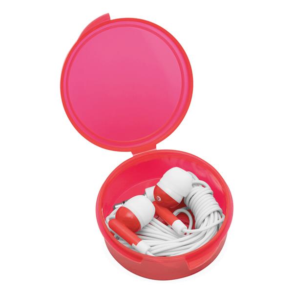 MUSIC - Słuchawki douszne - czerwony