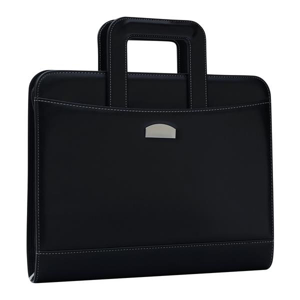 NOBLESSE RING - Portfolio, portfolio ze skóry ekologicznej, w formacie A4 - czarny