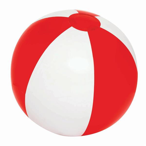 OCEAN - Piłka plażowa - biały, transparentny czerwony
