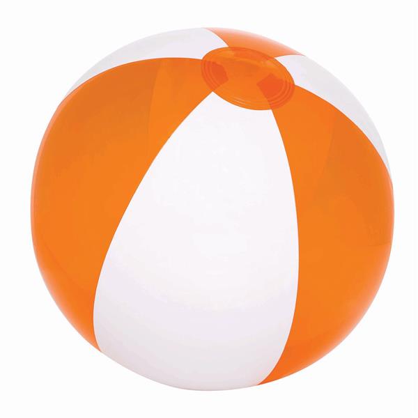 OCEAN - Piłka plażowa - biały, transparentny pomarańczowy
