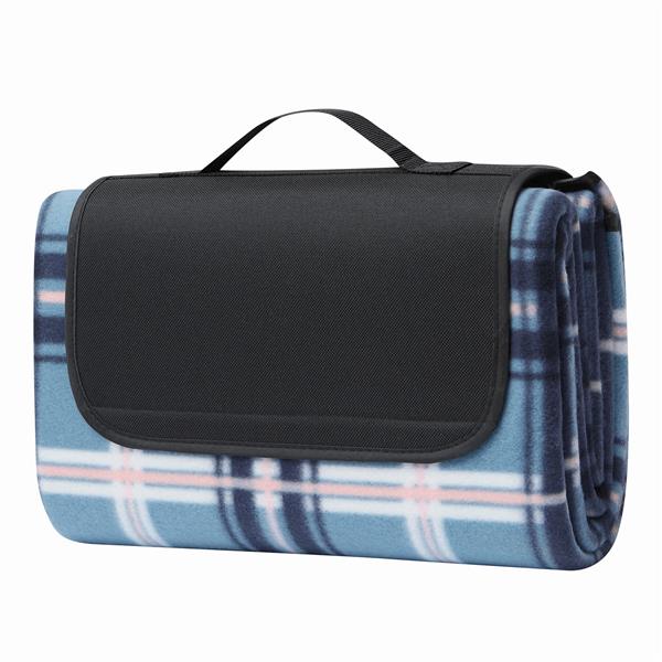 OUTDOOR BREAK - Koc piknikowy - biały, czarny, niebieski