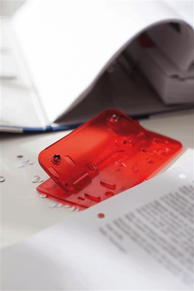 PAGE - Mini dziurkacz - czerwony