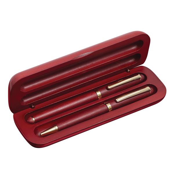 POET - Zestaw z drewna różanego - brązowy