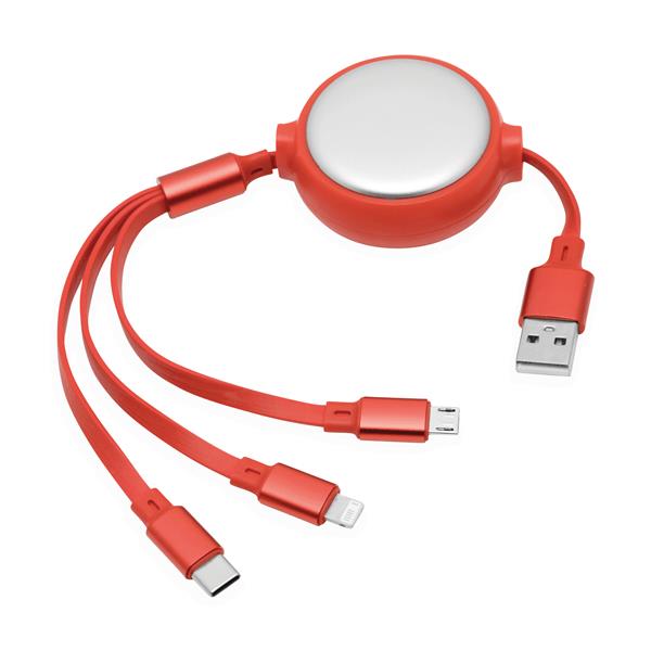 RETRACT - Kabel ładujący - czerwony