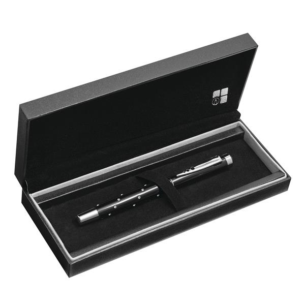 RIGA - Metalowe pióro kulkowe - czarny, srebrny