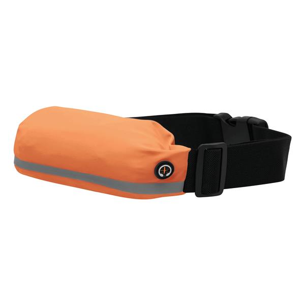 SEE ME - Pas biegowy z saszetką - czarny, pomarańczowy