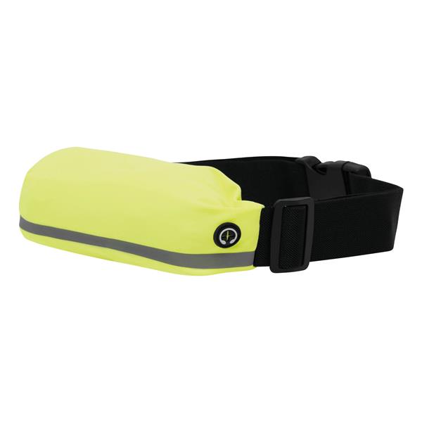 SEE ME - Pas biegowy z saszetką - czarny, żółty