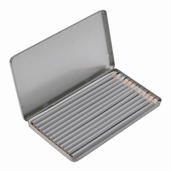 SILVERSTAR - 12 długich kredek - srebrny