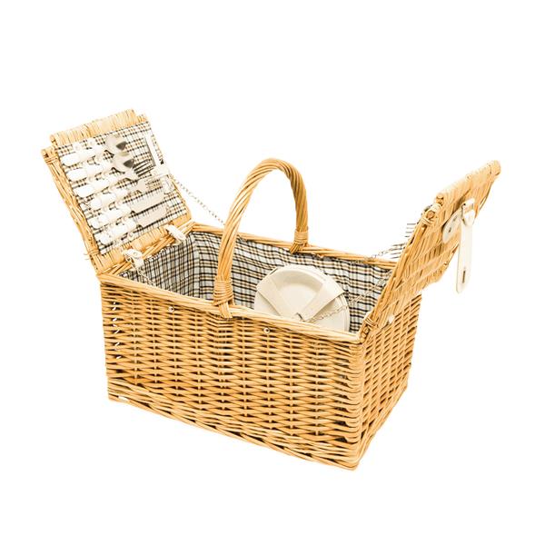 STANLEY PARK - Wiklinowy koszyk piknikowy - brązowy