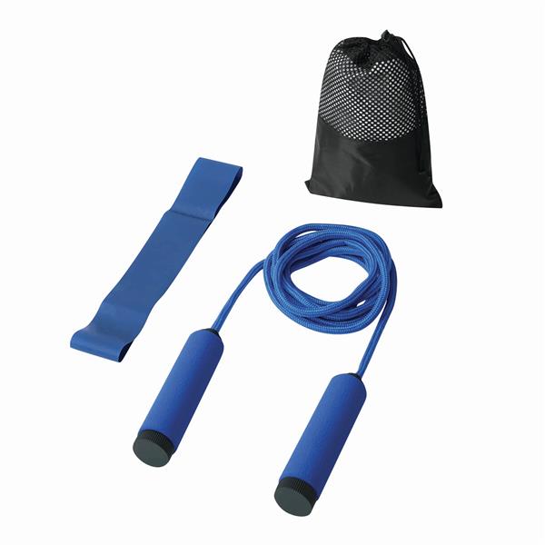 STRETCH & JUMP - Zestaw fitness - czarny, niebieski