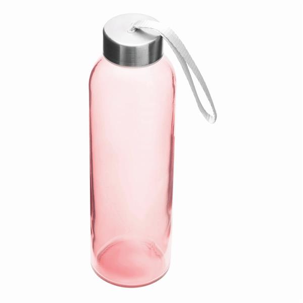 TAKE SMART - Butelka szklana - czerwony