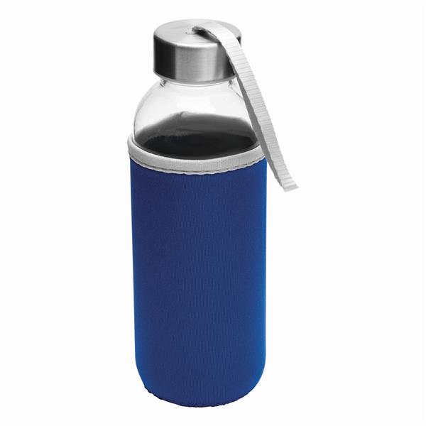 TAKE WELL - Szklana butelka - niebieski, transparentny