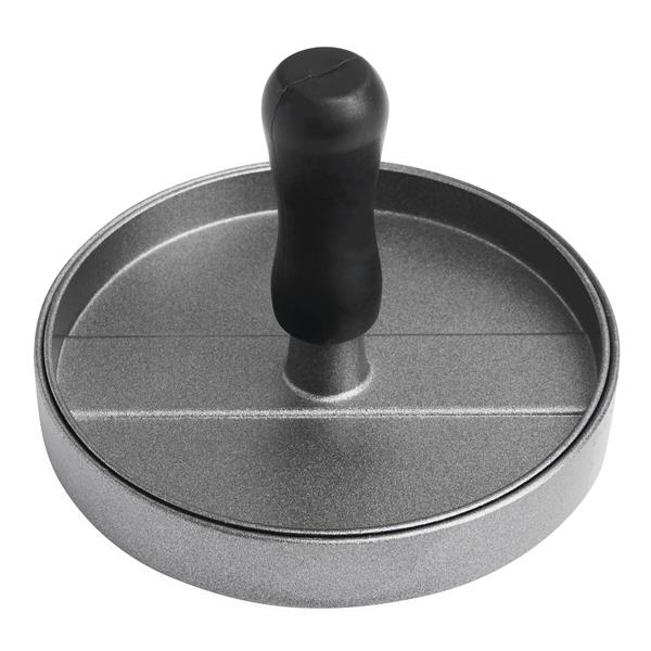 WELL DONE - Aluminiowa prasa do burgerów - czarny, srebrny