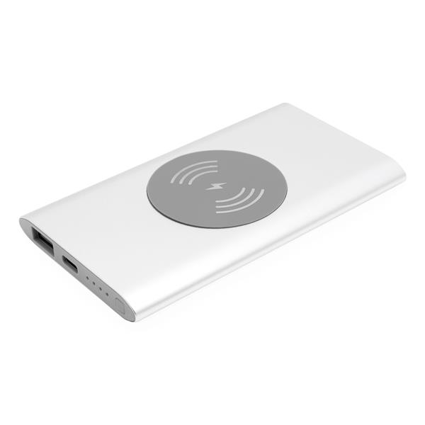 WIRELESS POWER - Powerbank - srebrny