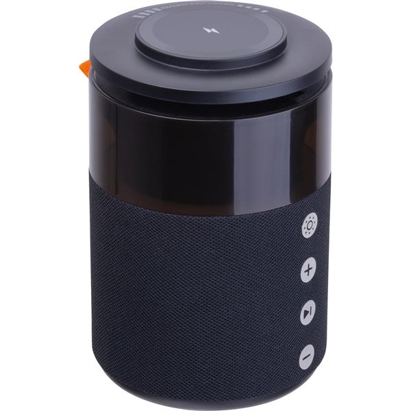 Głośnik z ładowarką bezprzewodową Ferraghini RILEY - czarny