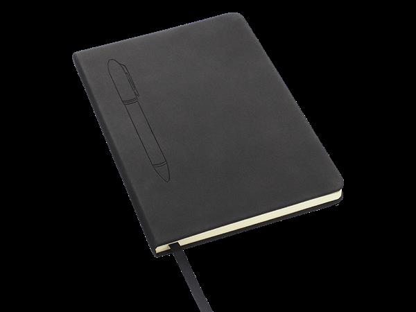 Magnetyczny notes z długopisem 124715101 - czarny