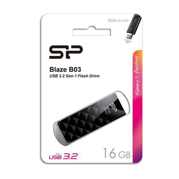 PENDRIVE B03, 16GB 3.2 SILICON POWER - czarny