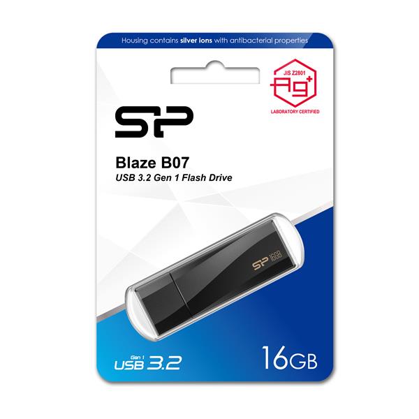 PENDRIVE BLAZE B07, 16GB 3.2 SILICON POWER - czarny