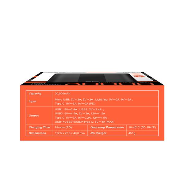 POWER BANK QX55 30000 MAH SILICON POWER - czarny