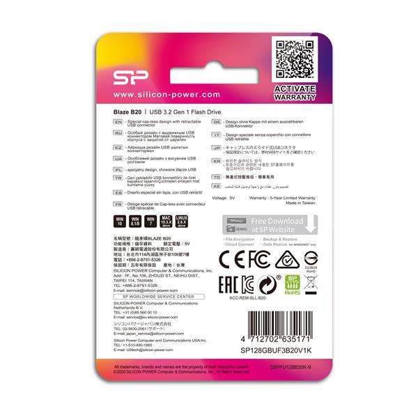 Pendrive B20, 32GB 3.0 Silicon Power - czarny