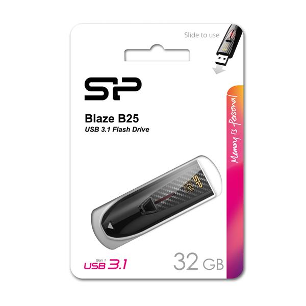 Pendrive Blaze B25, 32GB 3.1 Silicon Power - czarny