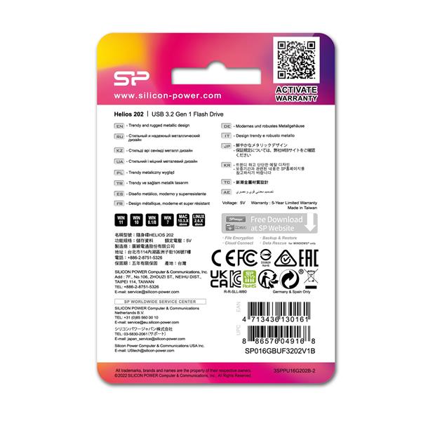 Pendrive HELIOS 202, 16GB 3.2 Gen 1 Silicon Power - niebieski