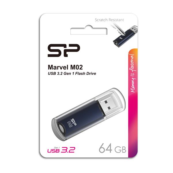 Pendrive Marvel M02, 64GB 3.2 Silicon Power - niebieski