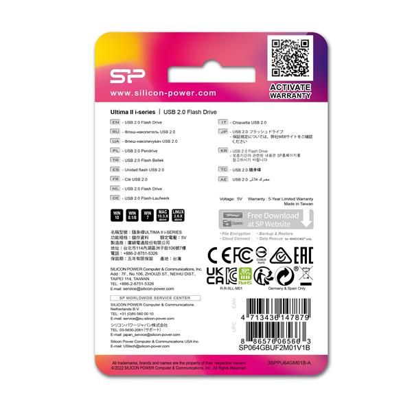 Pendrive Ultima II I-series, 16GB 2.0 Silicon Power - czarny