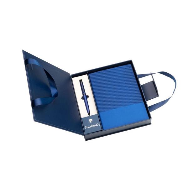 Zestaw notatnik w linie i długopis CHANTAL Pierre Cardin - niebieski