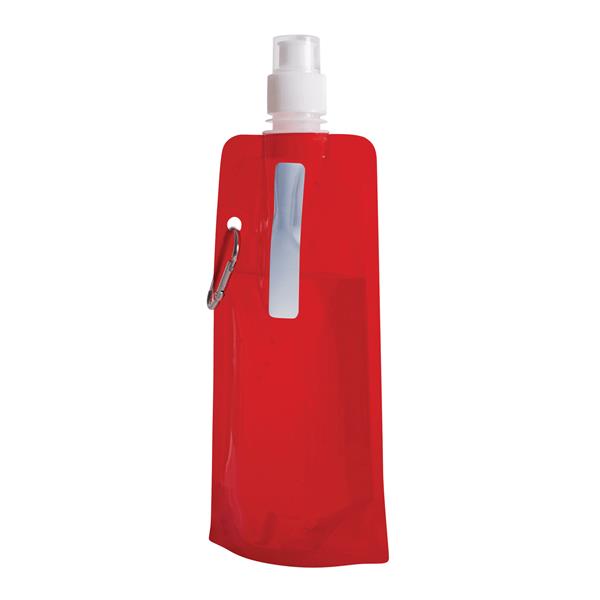 AQUAFOLD - Składana butelka na wodę. - czerwony