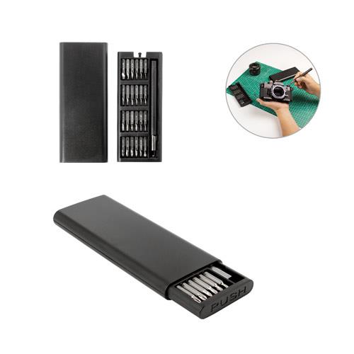 ATOM. Zestaw śrubokrętów z różnymi magnetycznymi końcówkami ze stali węglowej