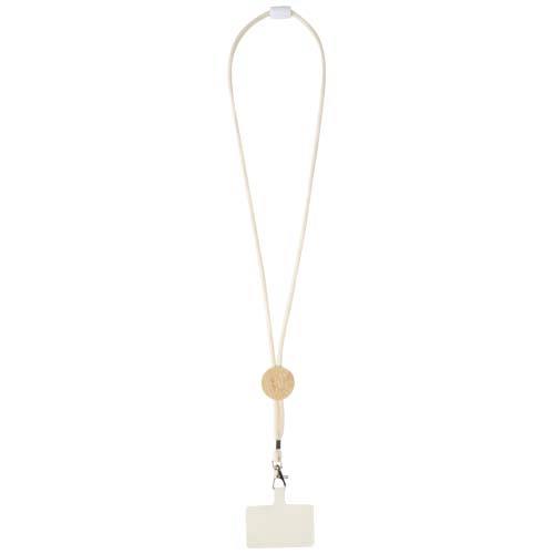 Adhab smycz na smartfona z detalami z bambusa