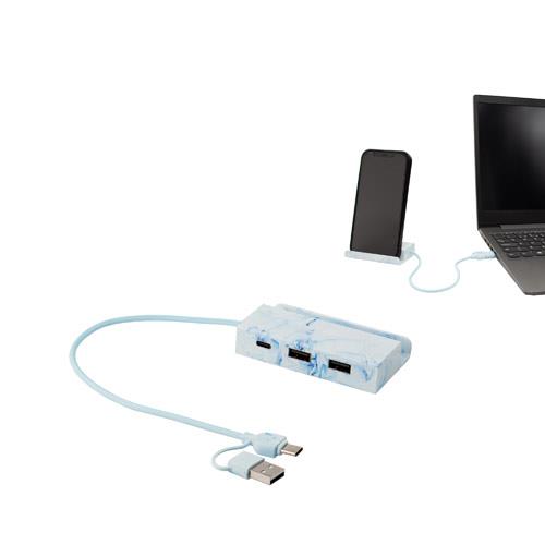 BERNERS HUB. Hub z recyklingowanego ABS z głównymi wejściami i wyjściami