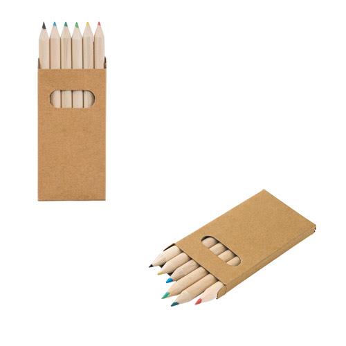 BIRD. Piórnik z 6 kolorowymi kredkami