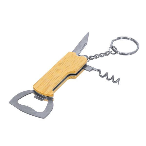 Bambusowy nóż kelnerski, otwieracz do butelek, brelok - VA703-17