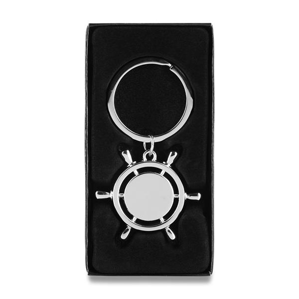 Brelok metalowy Steering Wheel, srebrny