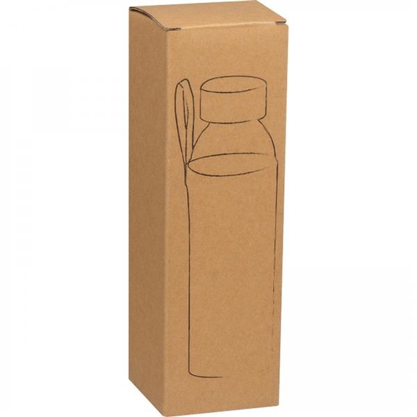 Butelka szklana z pokrowcem 500 ml CARLOTTA - przeźroczysty