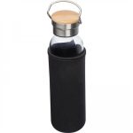 Butelka szklana z pokrowcem 600 ml RAMONA - czarny
